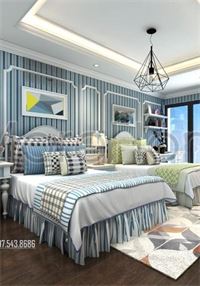 Thiết kế nội thất phòng ngủ khách sạn tân cổ điển